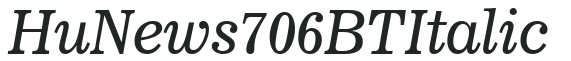 Hu_News 706 BT Italic preview
