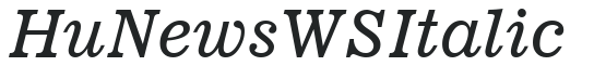 Hu_News WS Italic preview