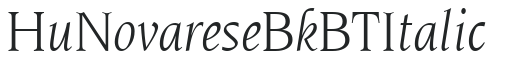 Hu_Novarese Bk BT Italic preview