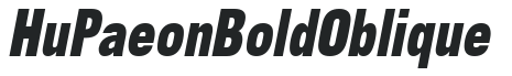 Hu_Paeon BoldOblique preview