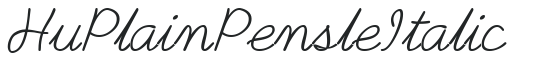 Hu_PlainPensle Italic preview
