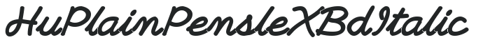 Hu_PlainPensleXBd Italic preview
