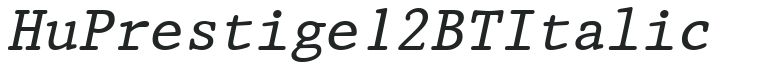 Hu_Prestige 12 BT Italic preview