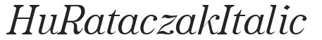 Hu_Rataczak Italic preview