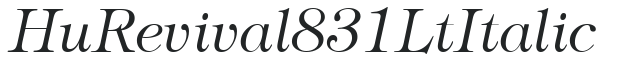 Hu_Revival 831 Lt Italic preview
