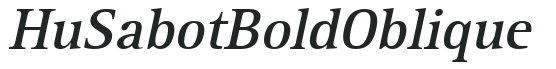 Hu_Sabot BoldOblique preview