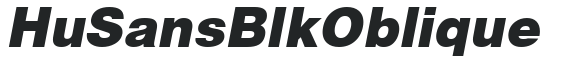 Hu_Sans Blk Oblique preview