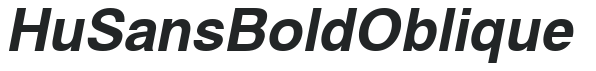 Hu_Sans BoldOblique preview