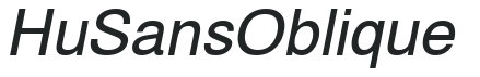 Hu_Sans Oblique preview