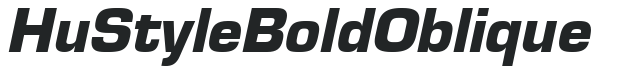 Hu_Style BoldOblique preview