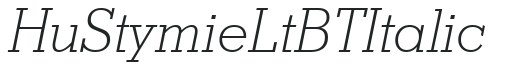 Hu_Stymie Lt BT Italic preview