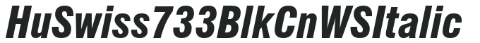 Hu_Swiss 733 BlkCn WS Italic preview