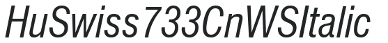 Hu_Swiss 733 Cn WS Italic preview