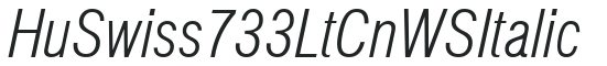 Hu_Swiss 733 LtCn WS Italic preview