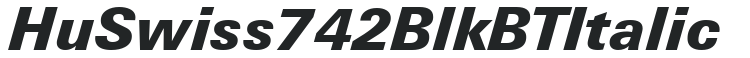 Hu_Swiss 742 Blk BT Italic preview