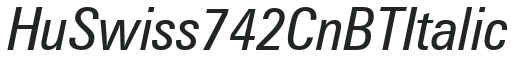 Hu_Swiss 742 Cn BT Italic preview