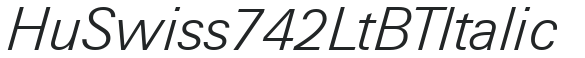 Hu_Swiss 742 Lt BT Italic preview
