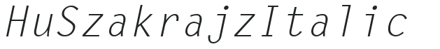 Hu_Szakrajz Italic preview