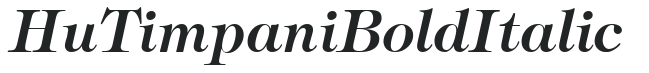 Hu_Timpani Bold Italic preview