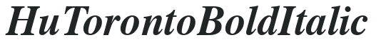 Hu_Toronto BoldItalic preview