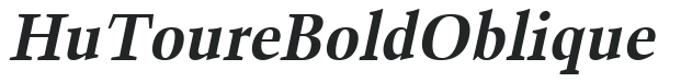Hu_Toure BoldOblique preview