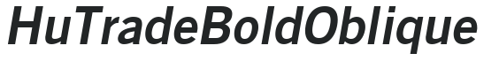 Hu_Trade BoldOblique preview
