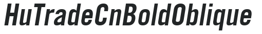 Hu_Trade Cn BoldOblique preview