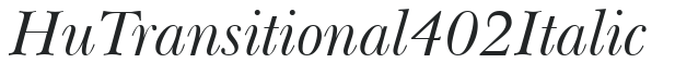 Hu_Transitional 402 Italic preview