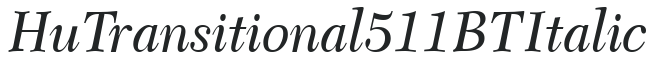 Hu_Transitional 511 BT Italic preview