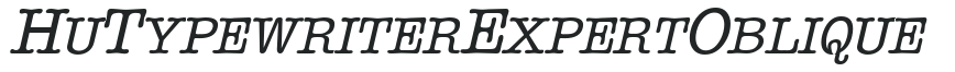 Hu_TypewriterExpert Oblique preview