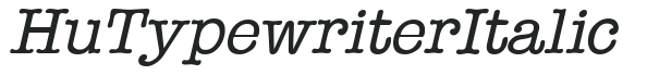Hu_Typewriter Italic preview