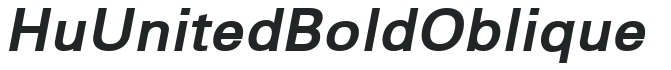 Hu_United BoldOblique preview