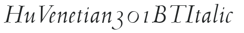Hu_Venetian 301 BT Italic preview