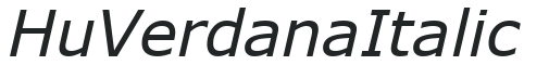 Hu_Verdana Italic preview