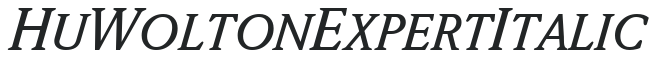 Hu_WoltonExpert Italic preview