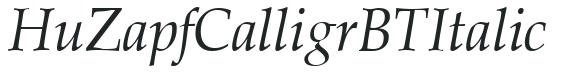 Hu_ZapfCalligr BT Italic preview