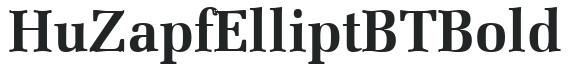 Hu_ZapfEllipt BT Bold preview