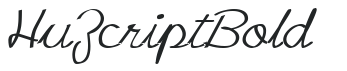 Hu_Zcript Bold letters preview