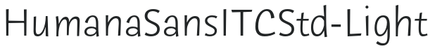 HumanaSansITCStd-Light preview