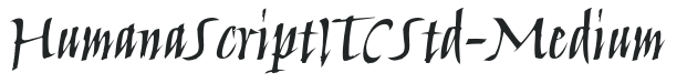 HumanaScriptITCStd-Medium letters preview