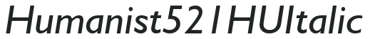 Humanist 521 HU Italic preview