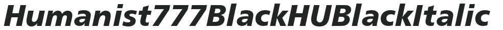 Humanist 777 BlackHU Black Italic preview