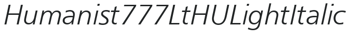Humanist 777 LtHU Light Italic preview