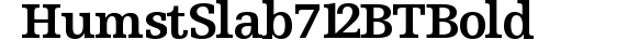 HumstSlab712 BT Bold preview