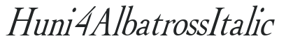 Huni_4AlbatrossItalic preview