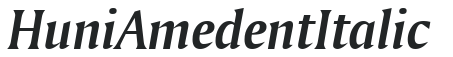 Huni_Amedent Italic preview