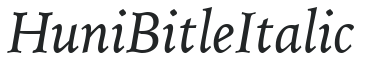 Huni_BitleItalic preview