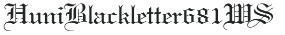 Huni_Blackletter 681 WS preview