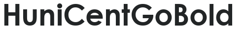 Huni_CentGoBold letters preview