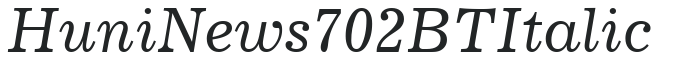 Huni_News 702 BT Italic preview
